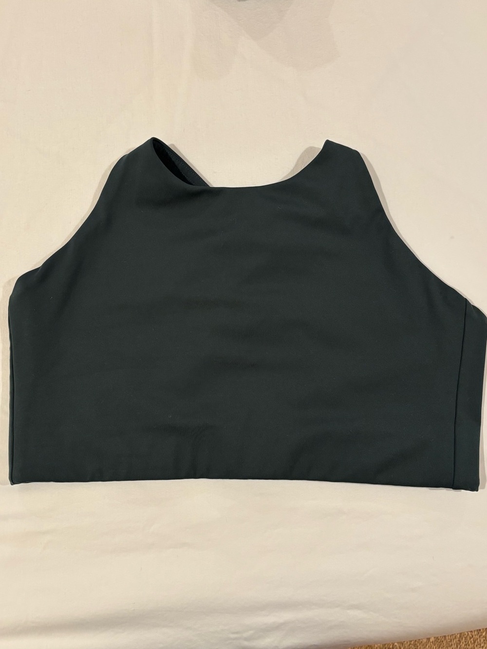 Girlfriend Collective DARK GREEN High-Neck Cross Back Bra